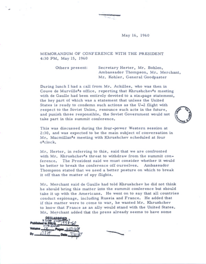 Scanned typewritten memorandum with handwritten annotations.