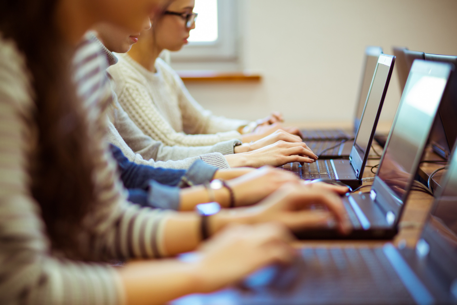 students participating in online programs